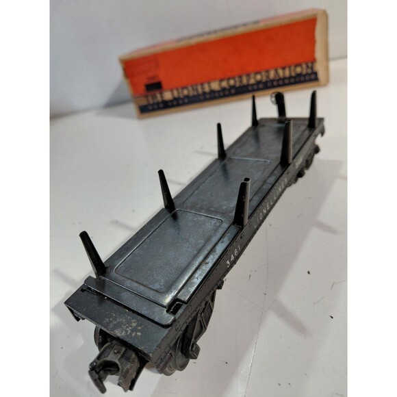 Lionel 3461 Train O Gauge Model Railroad Post War Operating Log Car w/Box - Picture 5 of 12